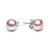 Cercei perle naturale roz pudra 9 mm si argint DiAmanti EFB09-N_L-G